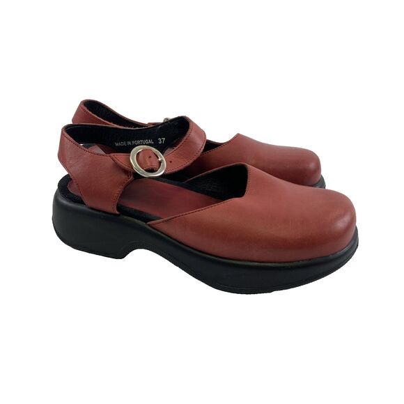 Sandales Femme Dansko En Cuir Rouge Crocodile - Taille 41, Avec Lanière Cheville
